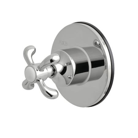 Kingston Brass KS3031TX Single-Handle Three-Way Diverter Valve with Trim Kit, Polished Chrome KS3031TX